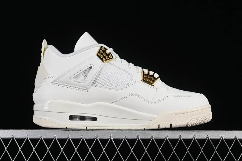 All categories Air Jordan Jordan series basketball shoes Air Jordan 4 GX foreign trade version Air Jordan 4 Retro "Metallic Gold" AJ4 Joe 4 meters white gold AQ9129-170